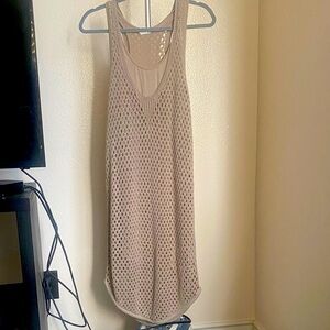 NWOT Club Monaco Tan Sleeveless Knit Dress